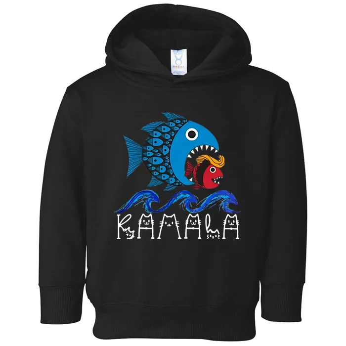 Kamala Fish Eat Fish Toddler Hoodie