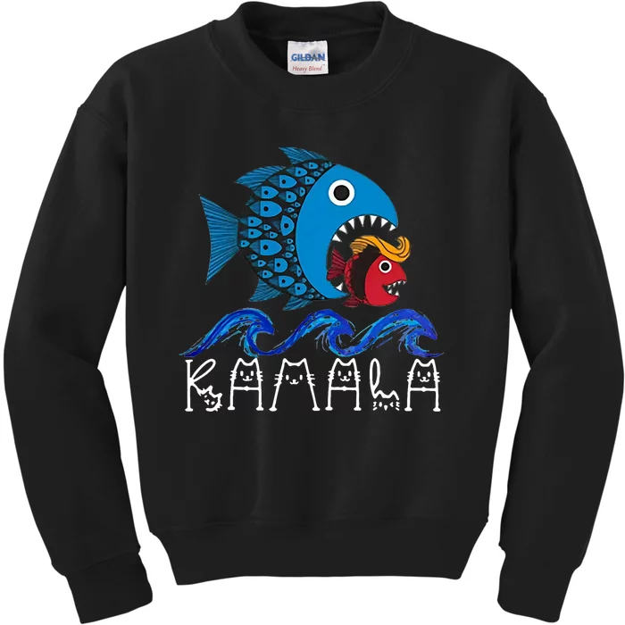 Kamala Fish Eat Fish Kids Sweatshirt