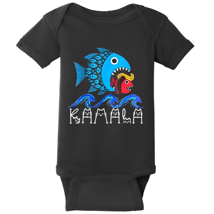 Kamala Fish Eat Fish Baby Bodysuit