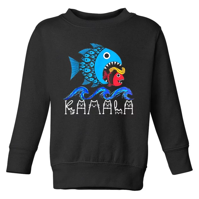 Kamala Fish Eat Fish Toddler Sweatshirt