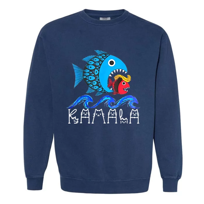 Kamala Fish Eat Fish Garment-Dyed Sweatshirt