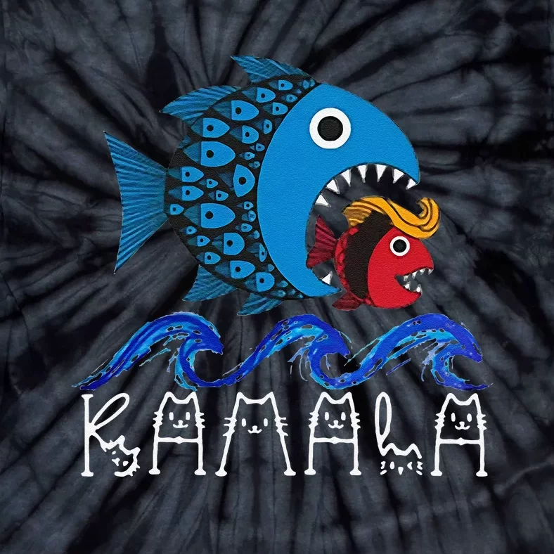 Kamala Fish Eat Fish Gift Tie-Dye T-Shirt