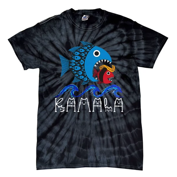 Kamala Fish Eat Fish Gift Tie-Dye T-Shirt