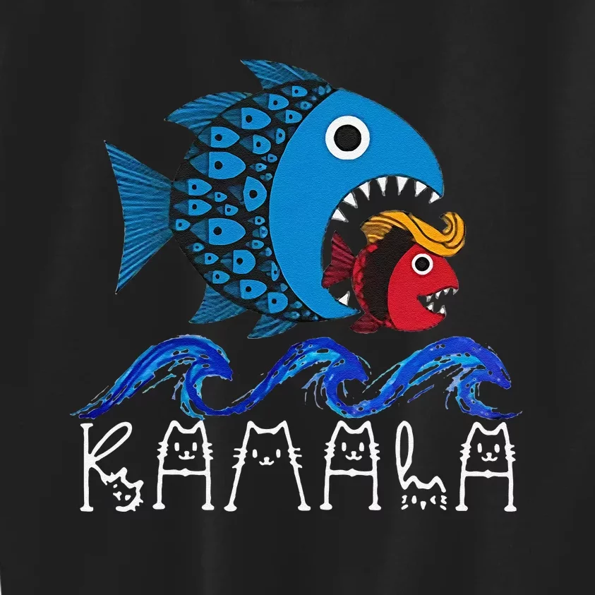 Kamala Fish Eat Fish Gift Kids Sweatshirt