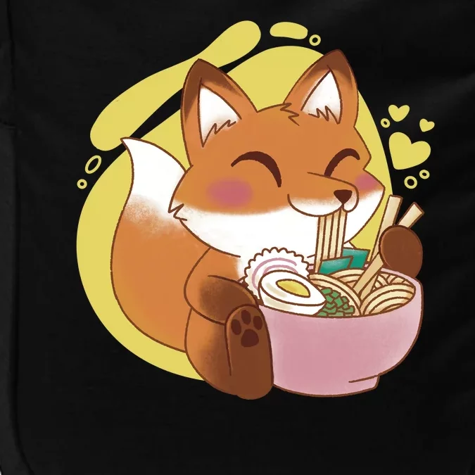 Kawaii Fox Eating Ramen Impact Tech Backpack