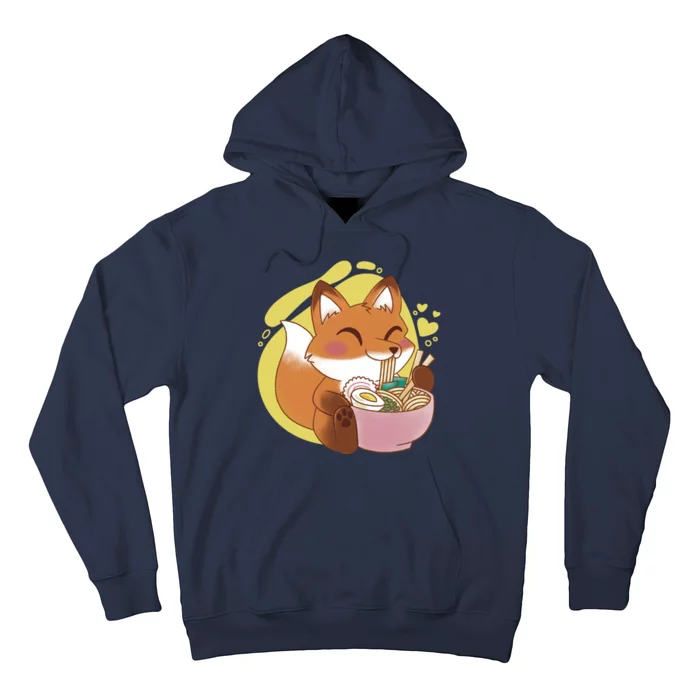 Kawaii Fox Eating Ramen Hoodie