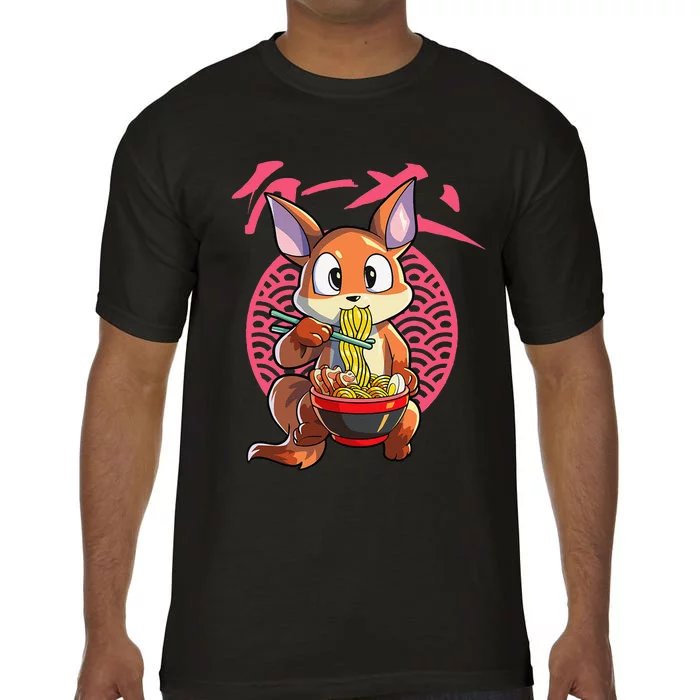 Kawaii Fox eating Ra Japanese Noodle Anime Fox Comfort Colors T-Shirt