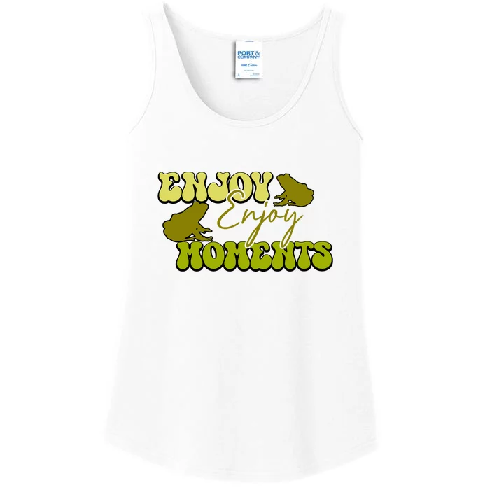 Kawaii Frog Enjoy Every Moments Gift Ladies Essential Tank