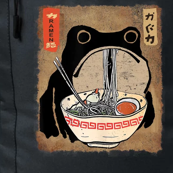 Kawaii Frog Eating Ramen Japanese Food Anime Teen Daily Commute Backpack