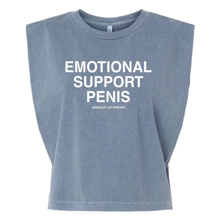 Kevin Flynn Emotional Support Penis Assholes Live Forever Garment-Dyed Women's Muscle Tee