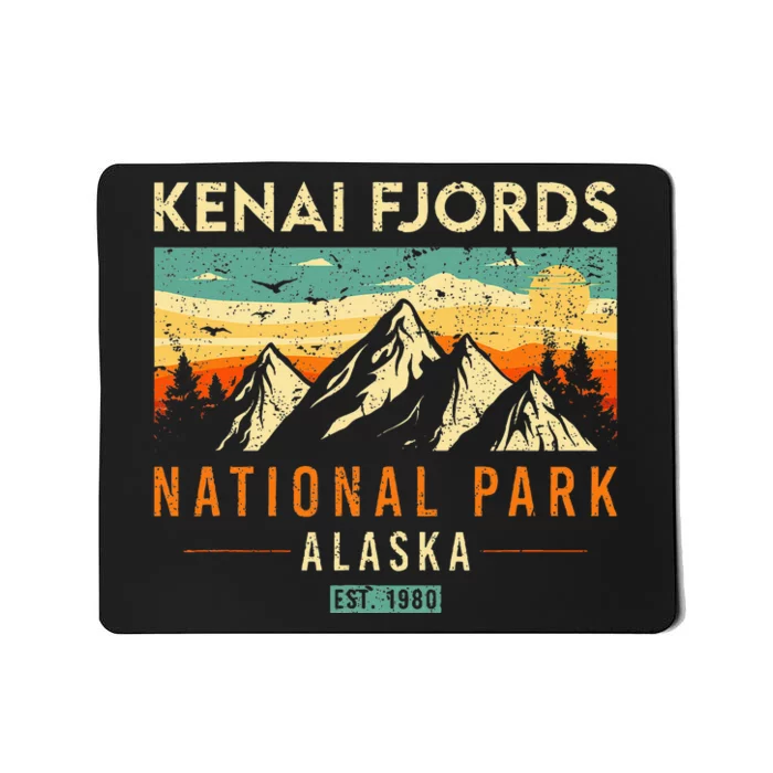 Kenai Fjords Est. 1980 Retro Alaska National Park Mousepad