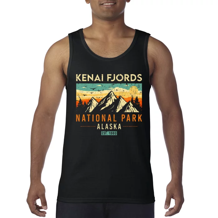 Kenai Fjords Est. 1980 Retro Alaska National Park Tank Top