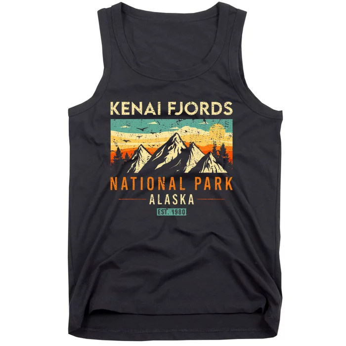 Kenai Fjords Est. 1980 Retro Alaska National Park Tank Top