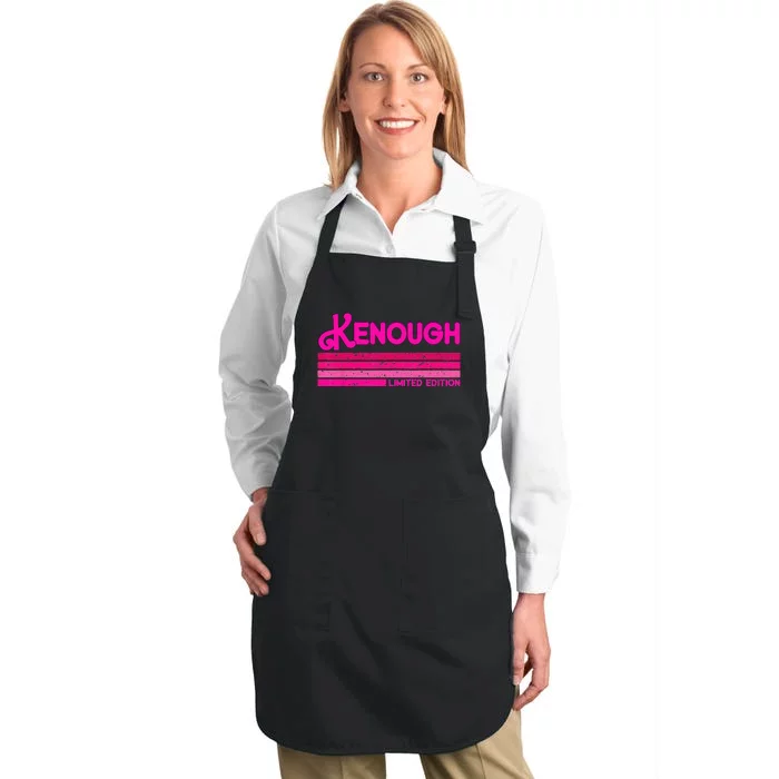 Ken Funny Enough Name Personalized Retro Vintage 80s 90s Full-Length Apron With Pocket