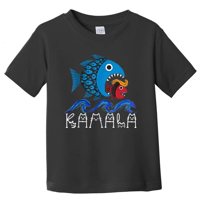 Kamala Fish Eat Fish Funny Trump Fish Hair Costume Ideas Toddler T-Shirt