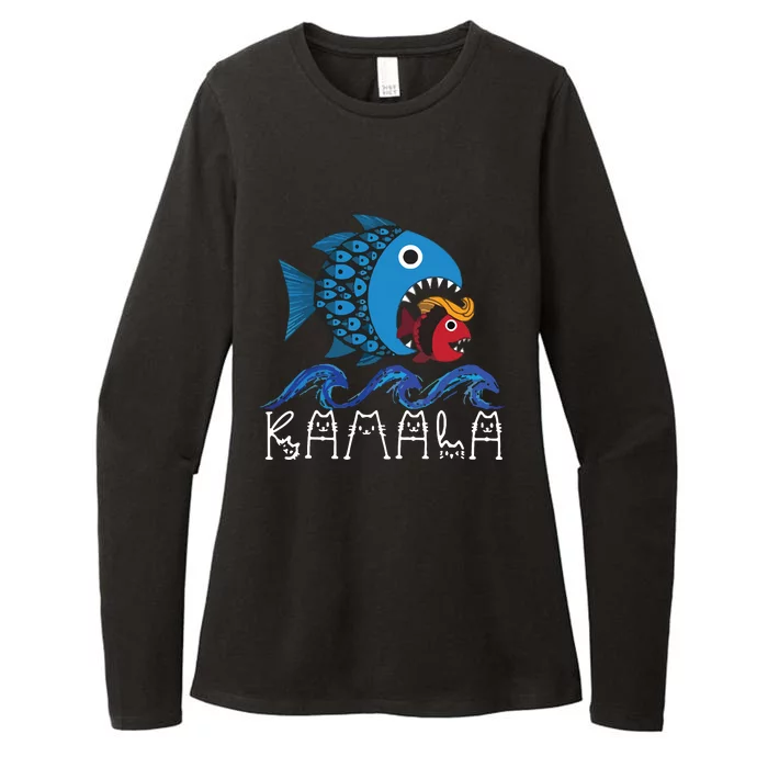 Kamala Fish Eat Fish Womens CVC Long Sleeve Shirt