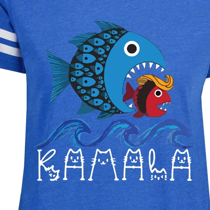 Kamala Fish Eat Fish Enza Ladies Jersey Football T-Shirt