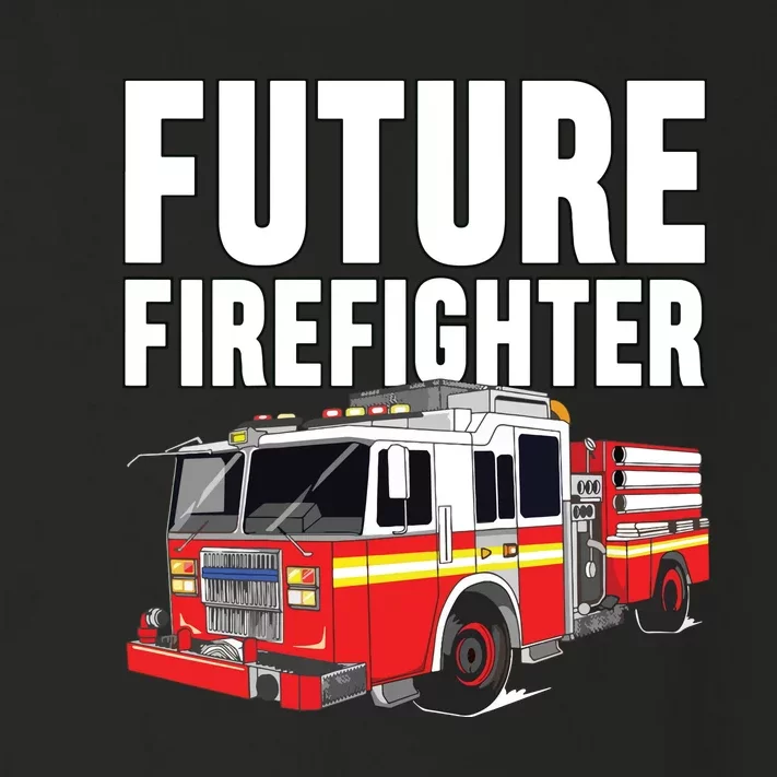 Kids Future Firefighter Fire Truck Theme Birthday Boy Toddler Long Sleeve Shirt