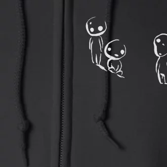 Kodama Fan Forest Spirit Full Zip Hoodie