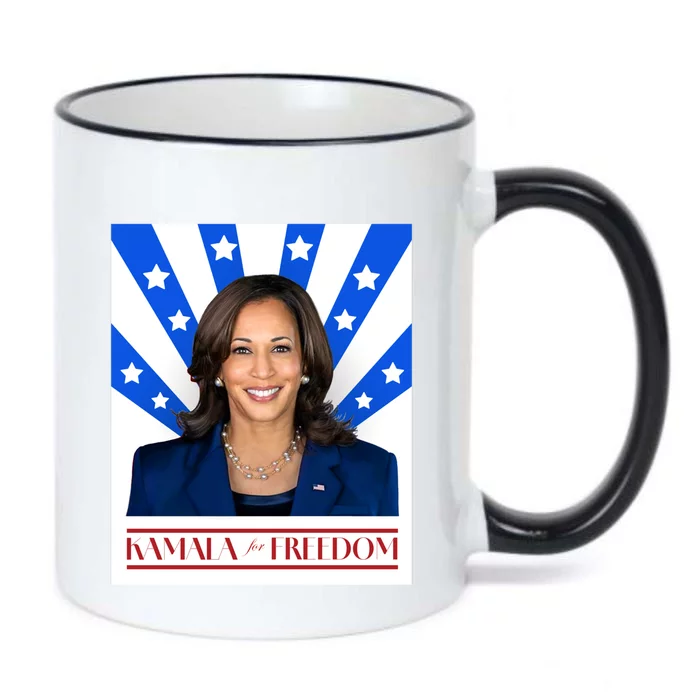 Kamala For Freedom 2024 Madam Vice President Gift Black Color Changing Mug