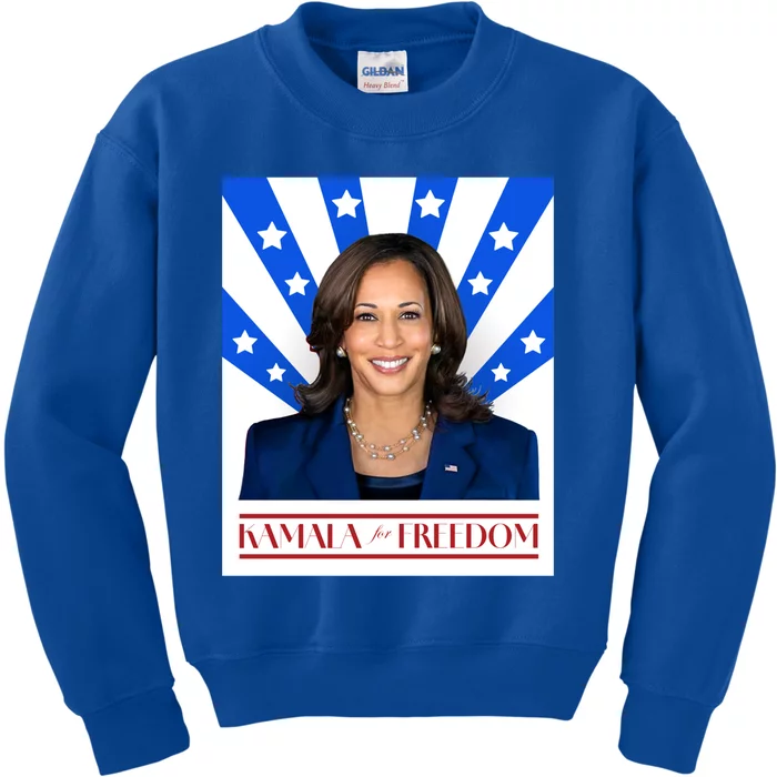 Kamala For Freedom 2024 Madam Vice President Gift Kids Sweatshirt