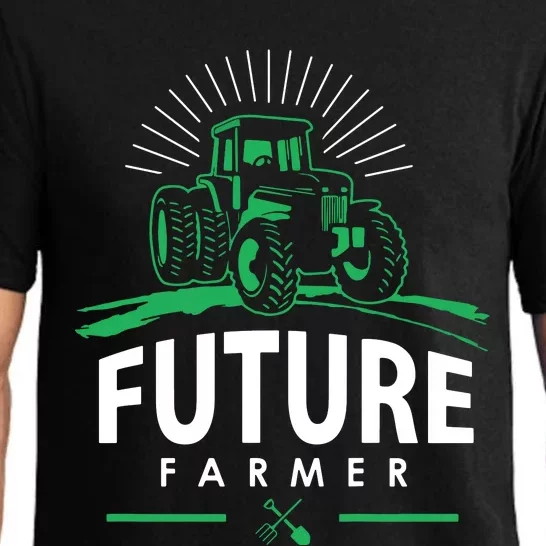 Kids Future Farmer Kids Boy Girl Rural Tractor Farm Tee Pajama Set