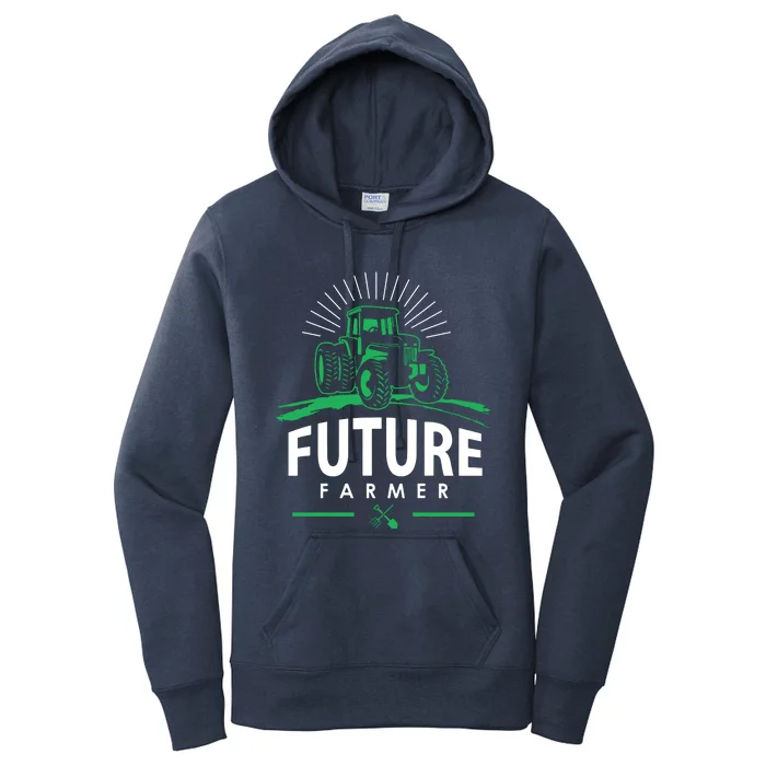 Kids Future Farmer Kids Boy Girl Rural Tractor Farm Tee Women's Pullover Hoodie