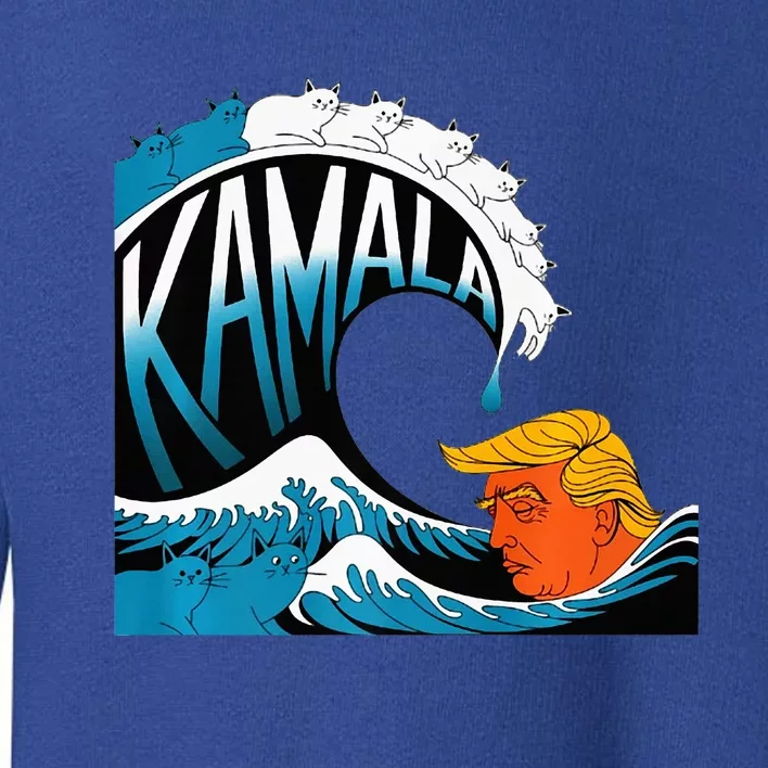 KamalaS Feline Force A Wave Trump CanT Escape Premium Toddler Sweatshirt