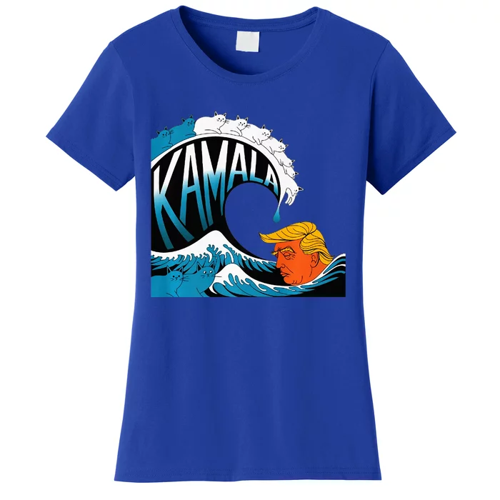 KamalaS Feline Force A Wave Trump CanT Escape Premium Women's T-Shirt