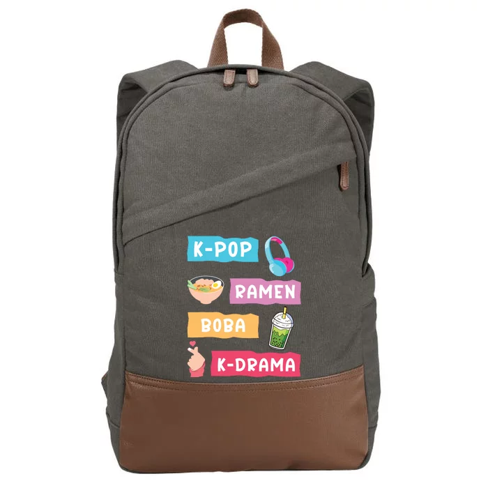 KPop Fashion For Fans Of Korean KDrama KPop Merchandise Cotton Canvas Backpack