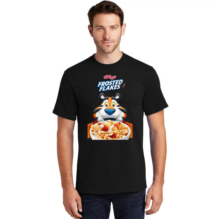 KelloggS Frosties Frosted Flakes Cereal Tony The Tiger Bowl Tall T-Shirt