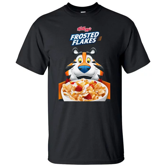 KelloggS Frosties Frosted Flakes Cereal Tony The Tiger Bowl Tall T-Shirt