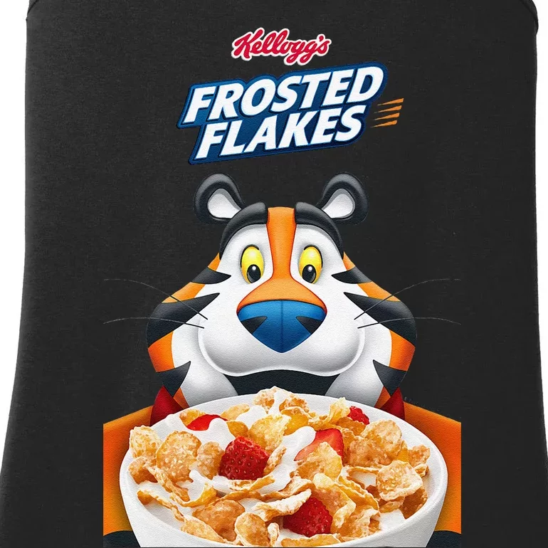 KelloggS Frosties Frosted Flakes Cereal Tony The Tiger Bowl Ladies Essential Tank