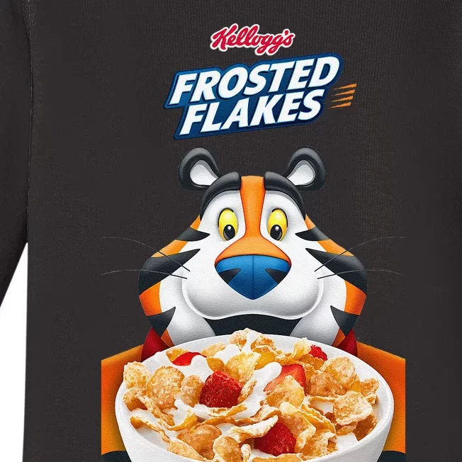 KelloggS Frosties Frosted Flakes Cereal Tony The Tiger Bowl Baby Long Sleeve Bodysuit