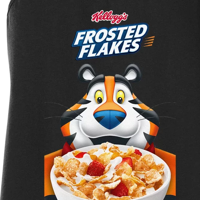 KelloggS Frosties Frosted Flakes Cereal Tony The Tiger Bowl Women's Racerback Tank