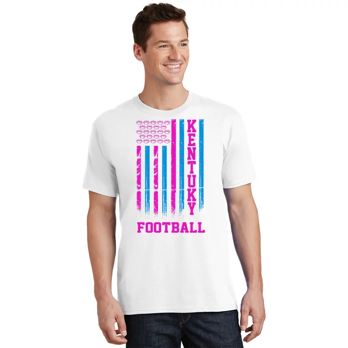 Kentucky Football Fan American Flag T-Shirt