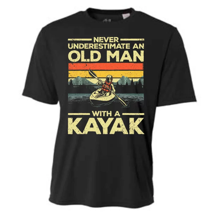 Kayaking For Grandpa Kayaker Kayak Lovers Cooling Performance Crew T-Shirt