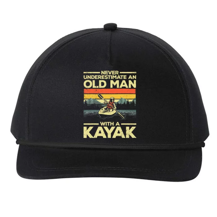 Kayaking For Grandpa Kayaker Kayak Lovers Snapback Five-Panel Rope Hat