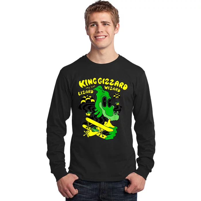 King Funny Gizzard The Lizard Gift Wizard Tall Long Sleeve T-Shirt