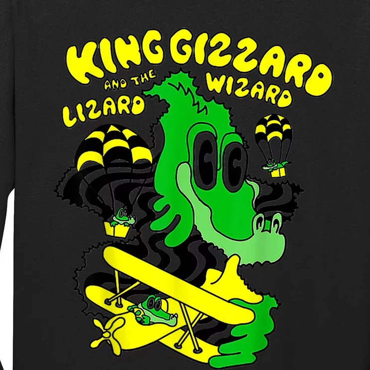 King Funny Gizzard The Lizard Gift Wizard Tall Long Sleeve T-Shirt