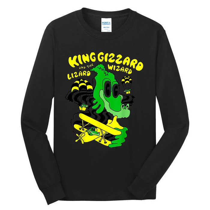 King Funny Gizzard The Lizard Gift Wizard Tall Long Sleeve T-Shirt