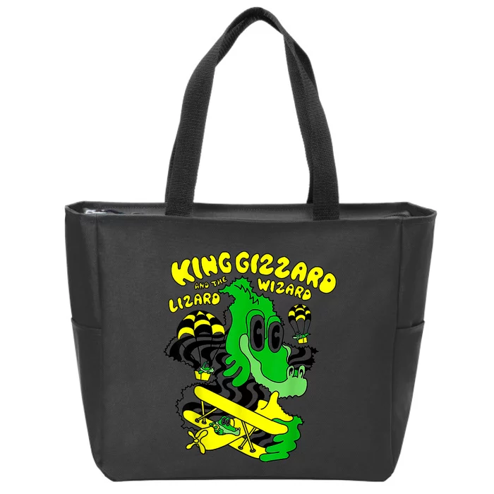 King Funny Gizzard The Lizard Gift Wizard Zip Tote Bag