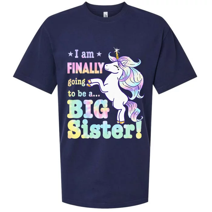 KidsIm Finally Going To Be A Big Sister Unicorn Sueded Cloud Jersey T-Shirt