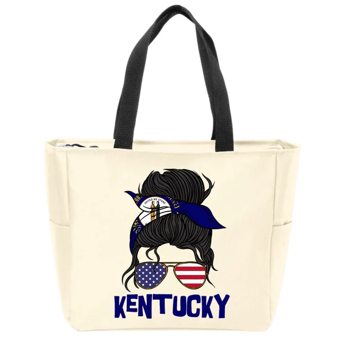 Kentucky For Girl Kentucky Proud State Flag Zip Tote Bag