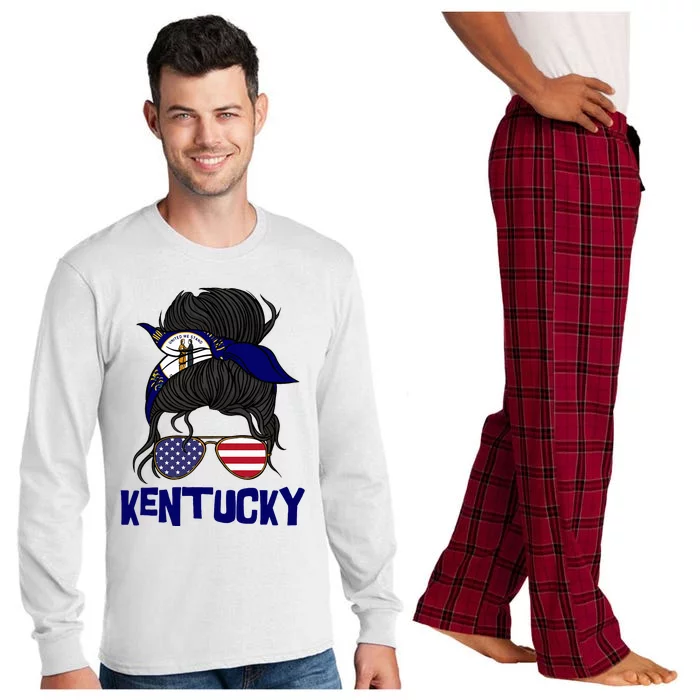 Kentucky For Girl Kentucky Proud State Flag Long Sleeve Pajama Set