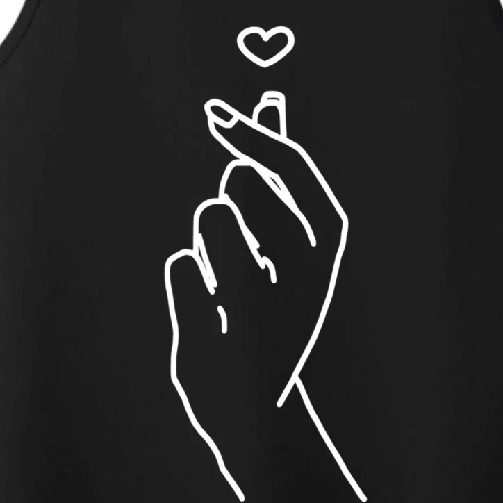 Korean Finger Heart Kpop Love Kmeaningful Giftpop Merchandise Merch Gift Performance Tank