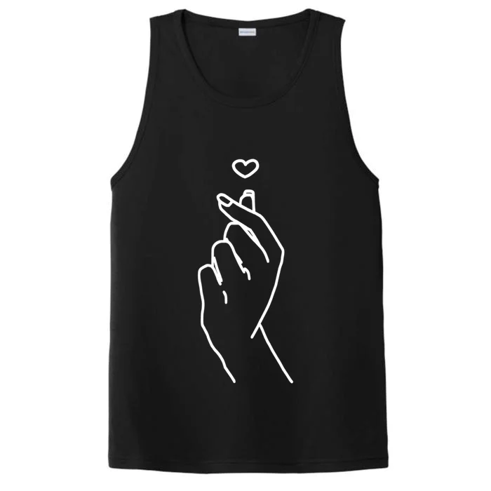 Korean Finger Heart Kpop Love Kmeaningful Giftpop Merchandise Merch Gift Performance Tank