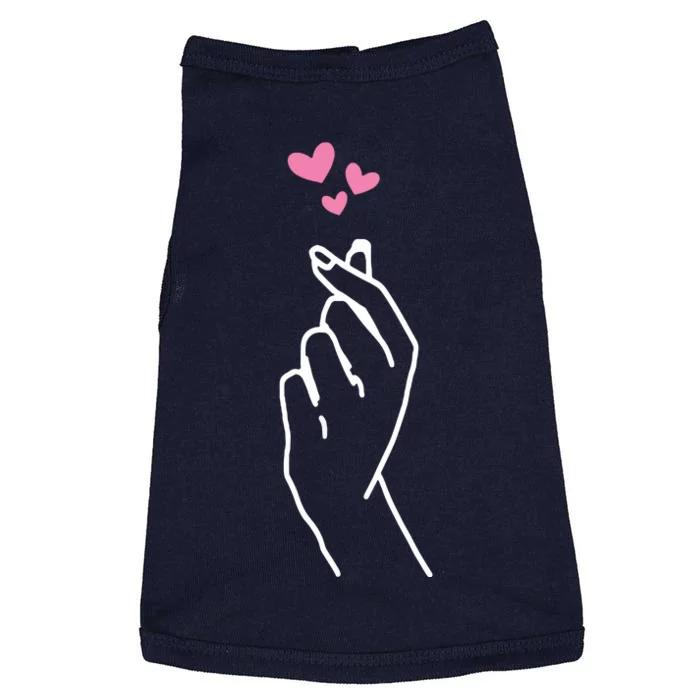 Korean Finger Heart Tee Hand I Love You Kpop Merch Kpop Doggie Tank