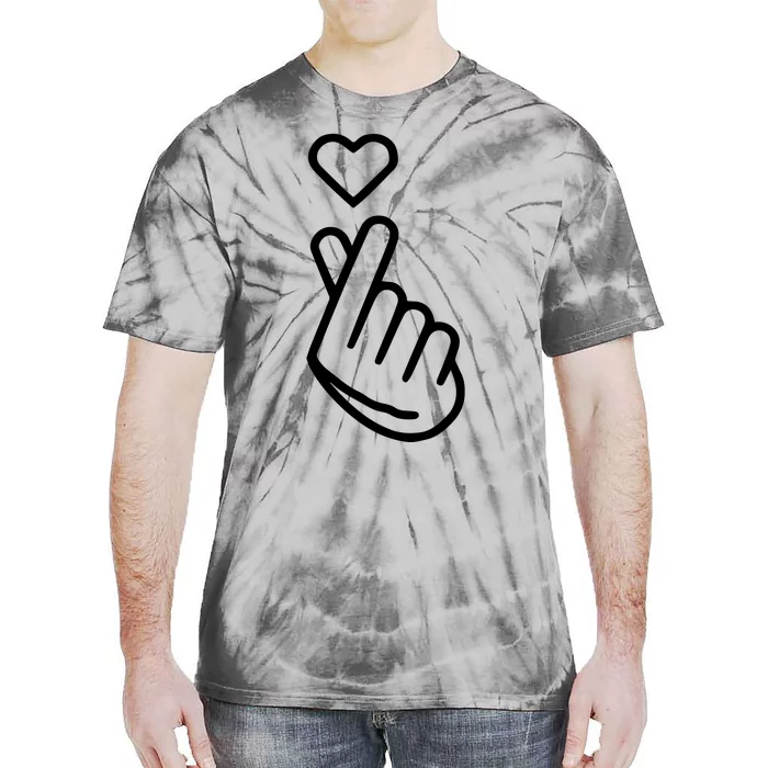 Korean Finger Heart Tie-Dye T-Shirt