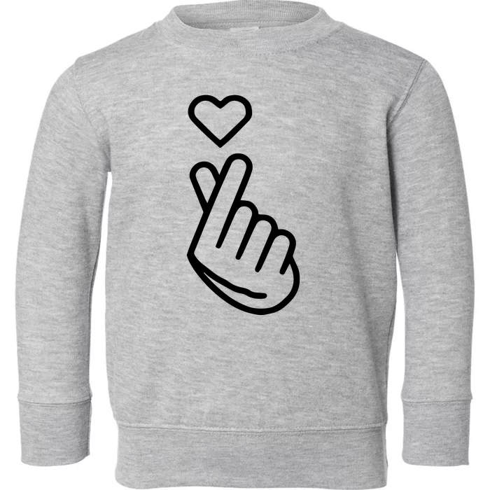 Korean Finger Heart Toddler Sweatshirt